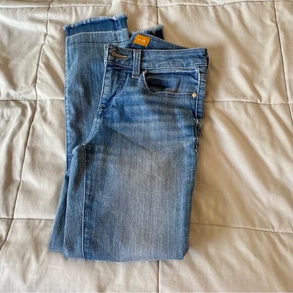 Pilcro and The Letterpress Women’s Size 26 Mid Rise Denim Raw Hem Jeans - Picture 13 of 16